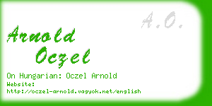 arnold oczel business card